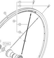 Shimano Spares WH-RS20 spoke black 284 mm
