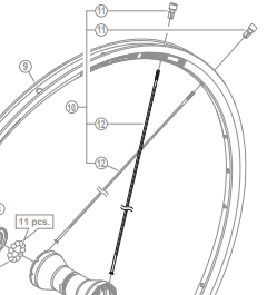 Shimano Spares WH-RS20 spoke black 284 mm