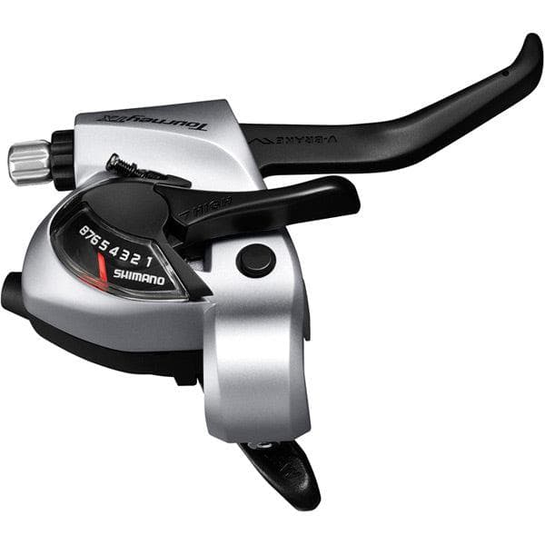 Load image into Gallery viewer, Shimano Tourney / TY ST-TX800 Tourney TX STI lever; 3-speed; silver; left hand
