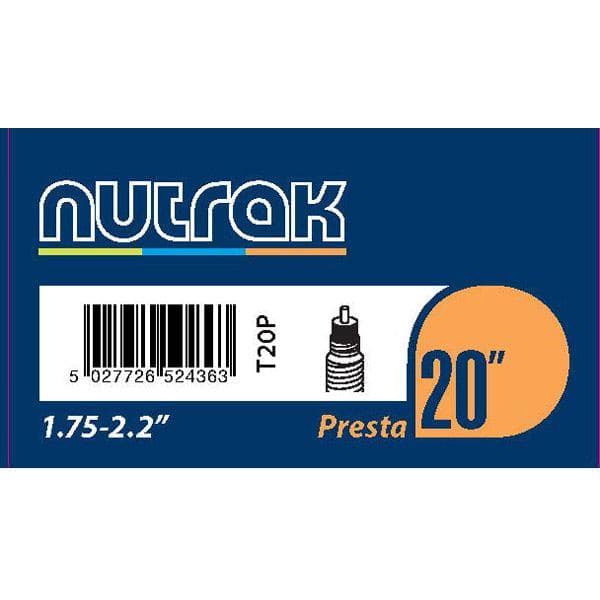 Nutrak 20 x 1.75 - 2.125 inch Presta inner tube