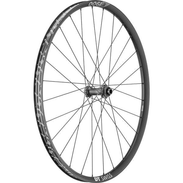DT Swiss E 1900 wheel; 30 mm rim; 15 x 110 m BOOST axle; 27.5 inch front