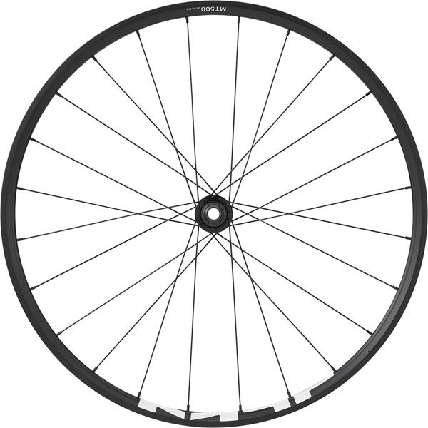 Load image into Gallery viewer, Shimano Wheels WH-MT500 MTB wheel; 27.5 in (650b); 15 x 110 mm boost thru-axle; front; black

