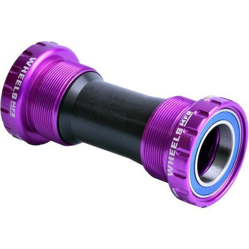 Wheels Manufacturing BSA Threaded Frame ABEC-3 Bearings For 24mm Cranks - Purple