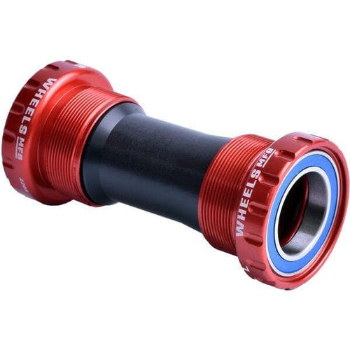 Wheels Manufacturing BSA Threaded Frame ABEC-3 Bearings For 24mm Cranks - Red