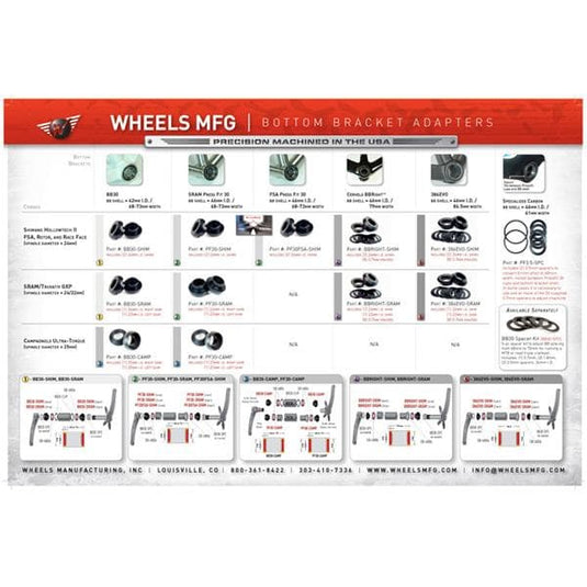 Wheels MFG PressFit 30 to Campagnolo Crank Spindle Shims