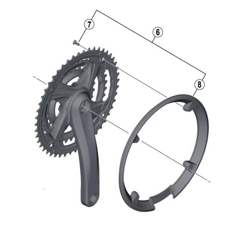 Load image into Gallery viewer, Shimano FC-TX801 48T chain guard and fixing screws
