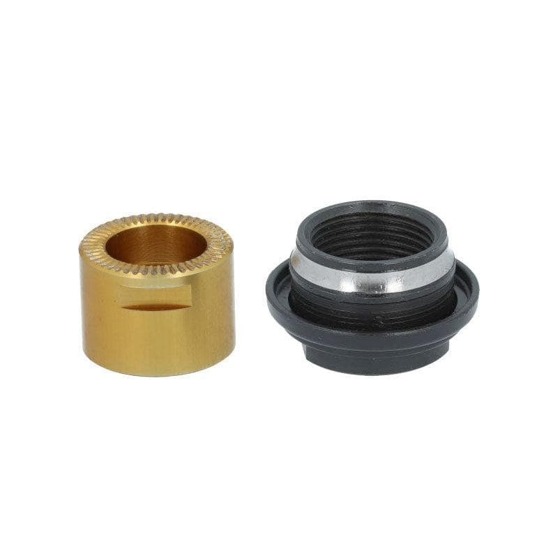 Load image into Gallery viewer, Shimano Saint FH-M828 Left Hand Lock Nut &amp; Cone w/ Dust Cover - Rear - M15 - Y3TP98030
